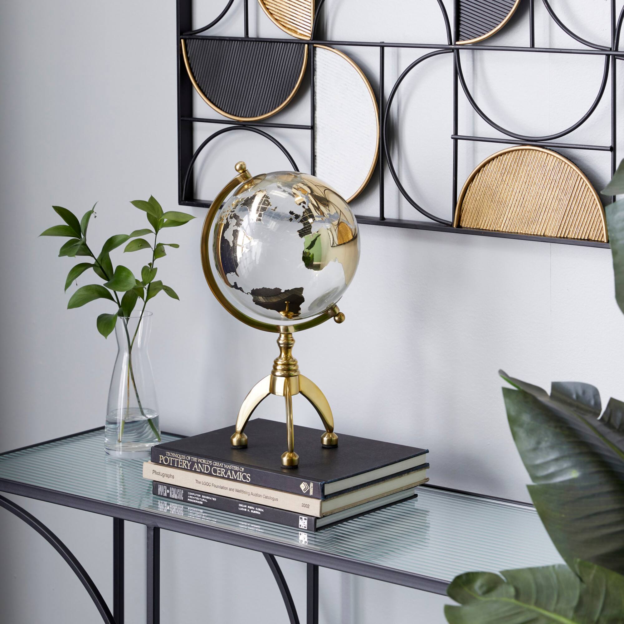 15" Gold Aluminum Glam Globe